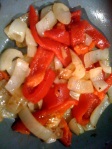 Grilled Pepper and Onions